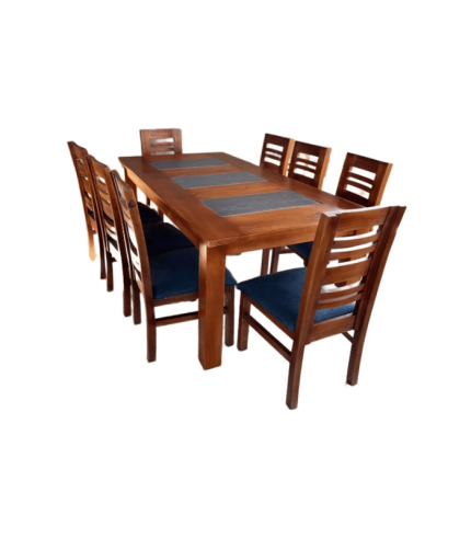 JUEGO DE COMEDOR FLORENCIA CERAMICA 8 SILLAS CARAMELO